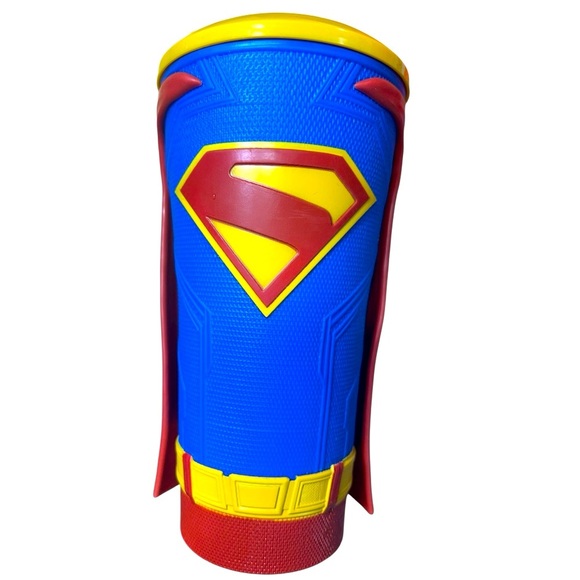 DC - Superman - Large Rubber Drinking Cup w/ Superman/S Symbol/Krypto Toppers - Picture 6 of 8